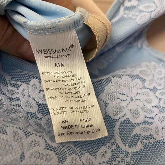 Weissman Light Blue Lace Dance Costume - Picture 10 of 12